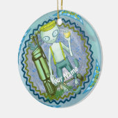 Buitenaards wezen speelt Golf ornament (Links)
