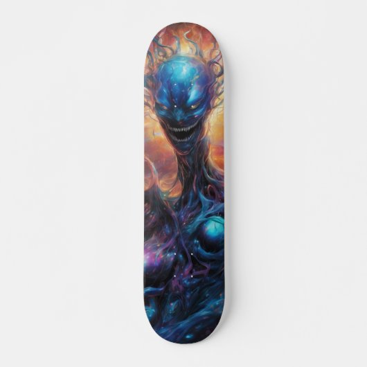 Buitenaards wezen: surrealistisch skateboard ontwe (Voorkant)
