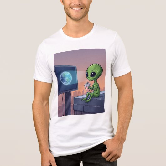 Buitenaards wezen  Tri-Blend shirt (Voorkant)