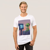 Buitenaards wezen  Tri-Blend shirt (Voorkant volledig)