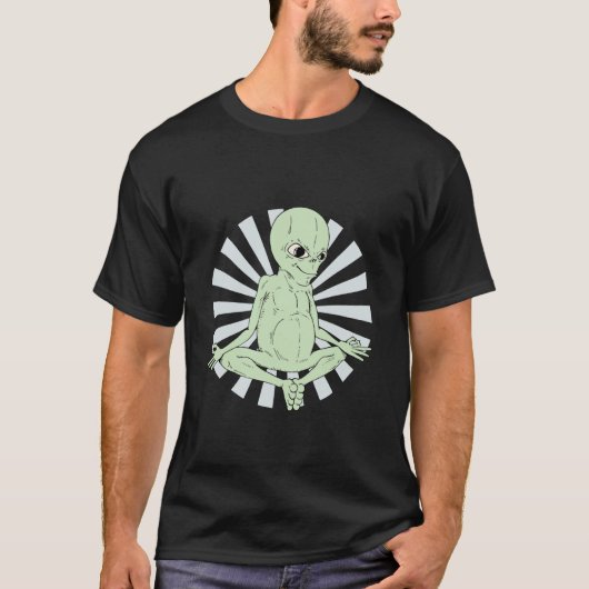 Buitenaards Yoga Namaste T-shirt (Voorkant)
