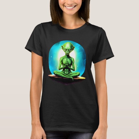 Buitenaards Yoga T-shirt (Voorkant)