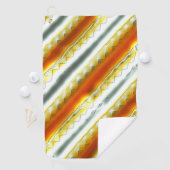 Buitenaardse abstracte strepen in oranje en grijs golfhanddoek (Insitu)