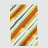 Buitenaardse abstracte strepen in oranje en grijs golfhanddoek (Voorkant)