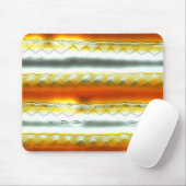 Buitenaardse abstracte strepen in oranje en grijs muismat (Met muis)