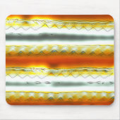 Buitenaardse abstracte strepen in oranje en grijs muismat (Voorkant)