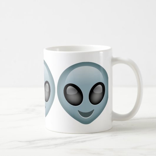 Buitenaardse Alien Emoji Koffiemok (Rechts)