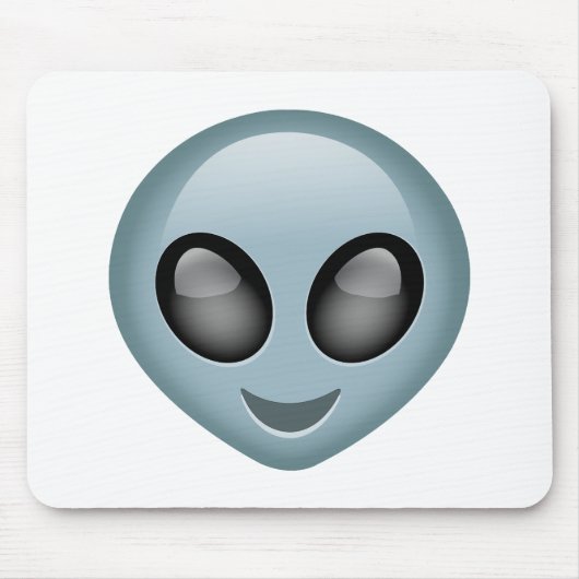 Buitenaardse Alien Emoji Muismat (Voorkant)