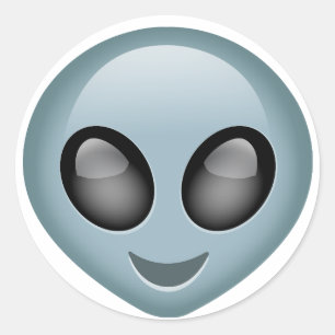Buitenaardse Alien Emoji Ronde Sticker