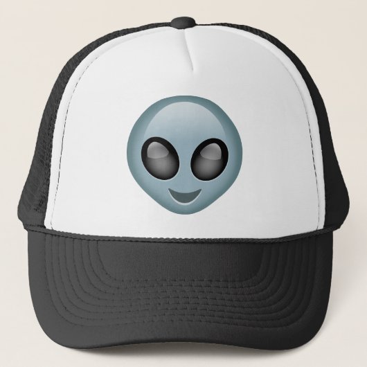 Buitenaardse Alien Emoji Trucker Pet (Voorkant)
