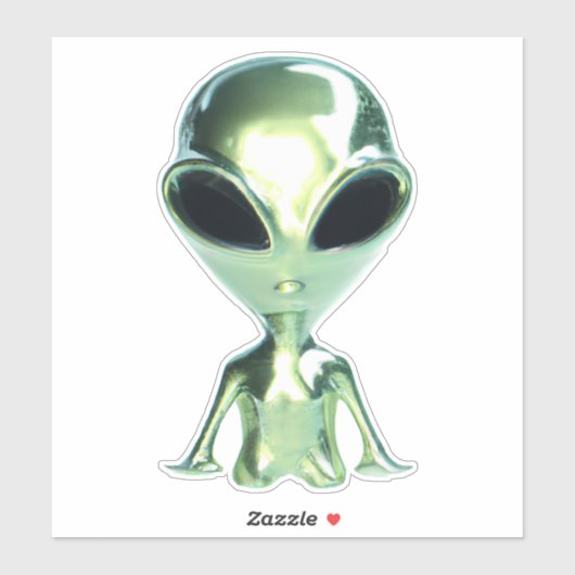 Buitenaardse Alien Metallic Sticker (Vel)