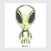 Buitenaardse Alien Metallic Sticker (Vel)