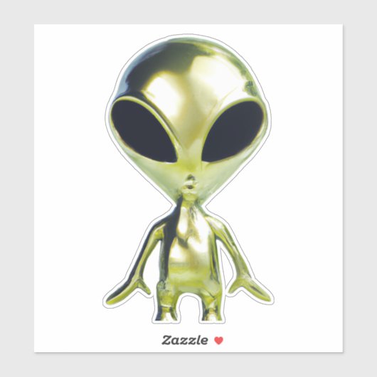 Buitenaardse Alien Metallic Sticker (Vel)