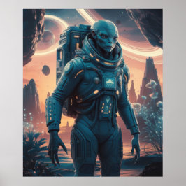 Buitenaardse Astronaut Poster