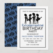 Buitenaardse band, geboortedag kaart (Voorkant / Achterkant)