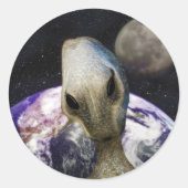 Buitenaardse Bestemming: Aarde Ronde Sticker (Voorkant)