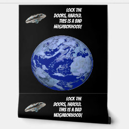 Buitenaardse bezoekers behang