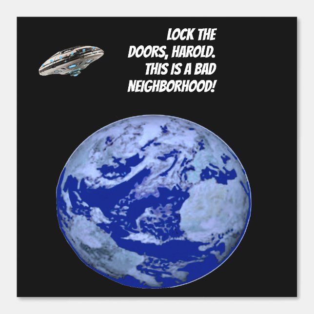 Buitenaardse bezoekers behang (Voorkant)