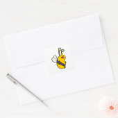 Buitenaardse Bij Vierkante Sticker