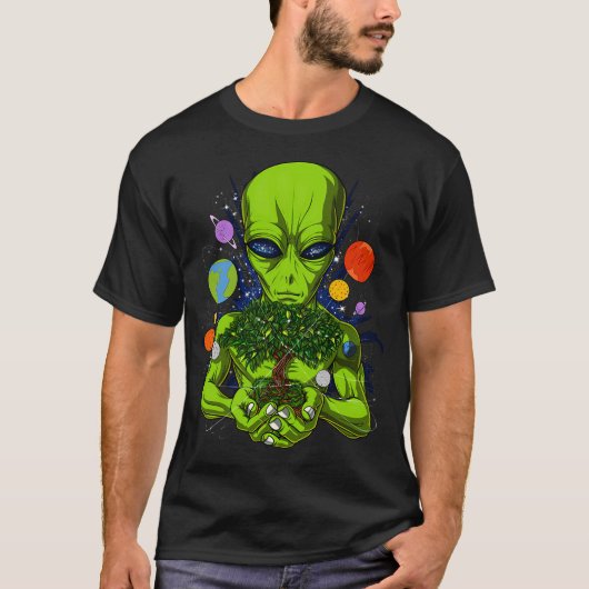 Buitenaardse Boom Des Levens T-shirt (Voorkant)