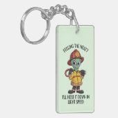 buitenaardse brandweerman sleutelhanger (Voorkant Links)