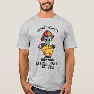buitenaardse brandweerman t-shirt