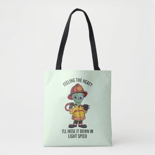 buitenaardse brandweerman tote bag (Voorkant)