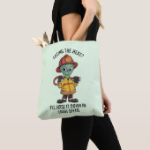 buitenaardse brandweerman tote bag (Dichtbij)