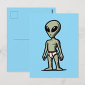 Buitenaardse Broek Briefkaart (Voorkant / Achterkant)