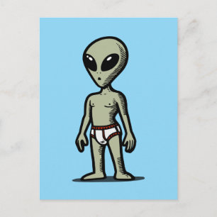 Buitenaardse Broek Briefkaart