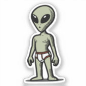 Buitenaardse Broek Sticker (Voorkant)