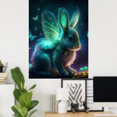 Buitenaardse Bunny Poster (Thuiskantoor)