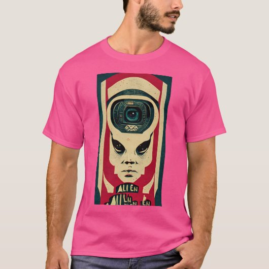 Buitenaardse camera 3 t-shirt (Voorkant)