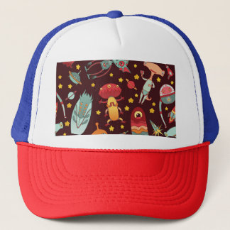 Buitenaardse Cartoon:  ruimteplezier Trucker Pet