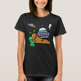 Buitenaardse Crash Landing Retro.b T-shirt