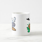 Buitenaardse Crash Landing Retro.w Koffiemok (Center)