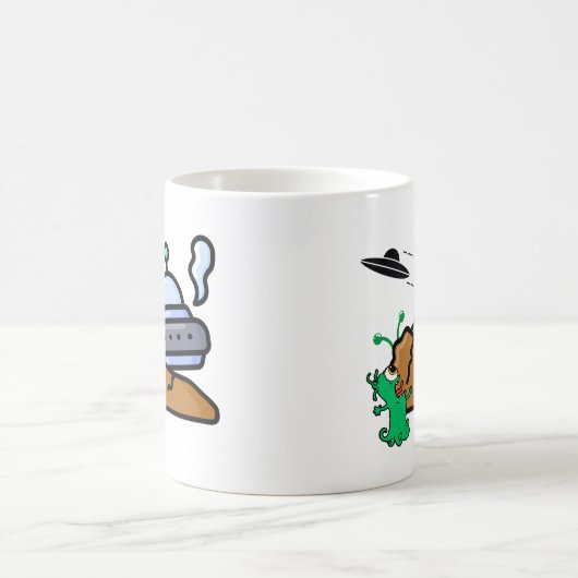 Buitenaardse Crash Landing Retro.w Koffiemok (Center)