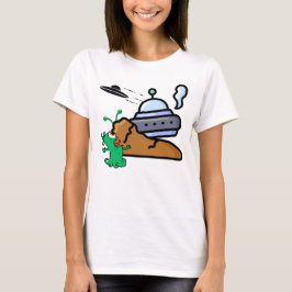 Buitenaardse Crash Landing Retro.w T-shirt