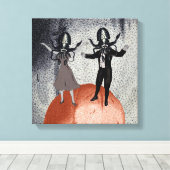 Buitenaardse dansviering canvas afdruk (Insitu (Houten vloer))