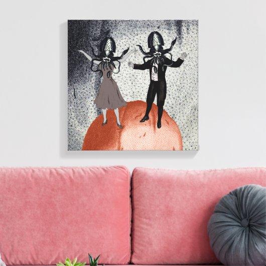 Buitenaardse dansviering canvas afdruk (Insitu (Woonkamer))