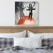 Buitenaardse dansviering canvas afdruk (Insitu (Slaapkamer))