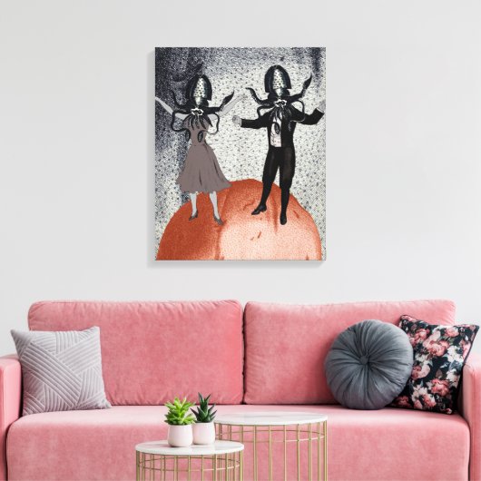 Buitenaardse dansviering canvas afdruk (Insitu (Woonkamer))