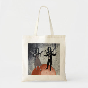 Buitenaardse dansviering tote bag