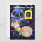 Buitenaardse dierlijke astronauten FEESTJE GALAXY  Kaart (Achterkant)