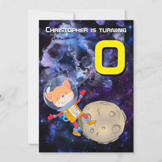 Buitenaardse dierlijke astronauten RUIMTE STERRENS Kaart (Achterkant)