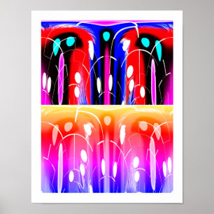 Buitenaardse dimensies decoratieve kunst poster