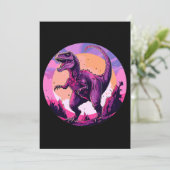  buitenaardse dinosaurus in de ruimte kaart (Staand voorkant)