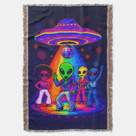 Buitenaardse Disco UFO met Disco Dansende Buitenaa Deken