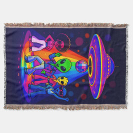 Buitenaardse Disco UFO met Disco Dansende Buitenaa Deken