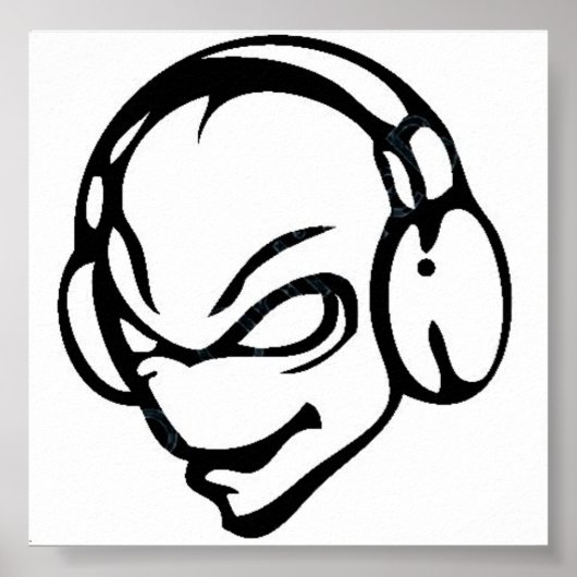 buitenaardse dj poster (Voorkant)